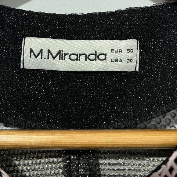 M. Miranda Women's Top Plus Size 20 Formal Mesh Metallic Overlay Special Occasio - Picture 4 of 5